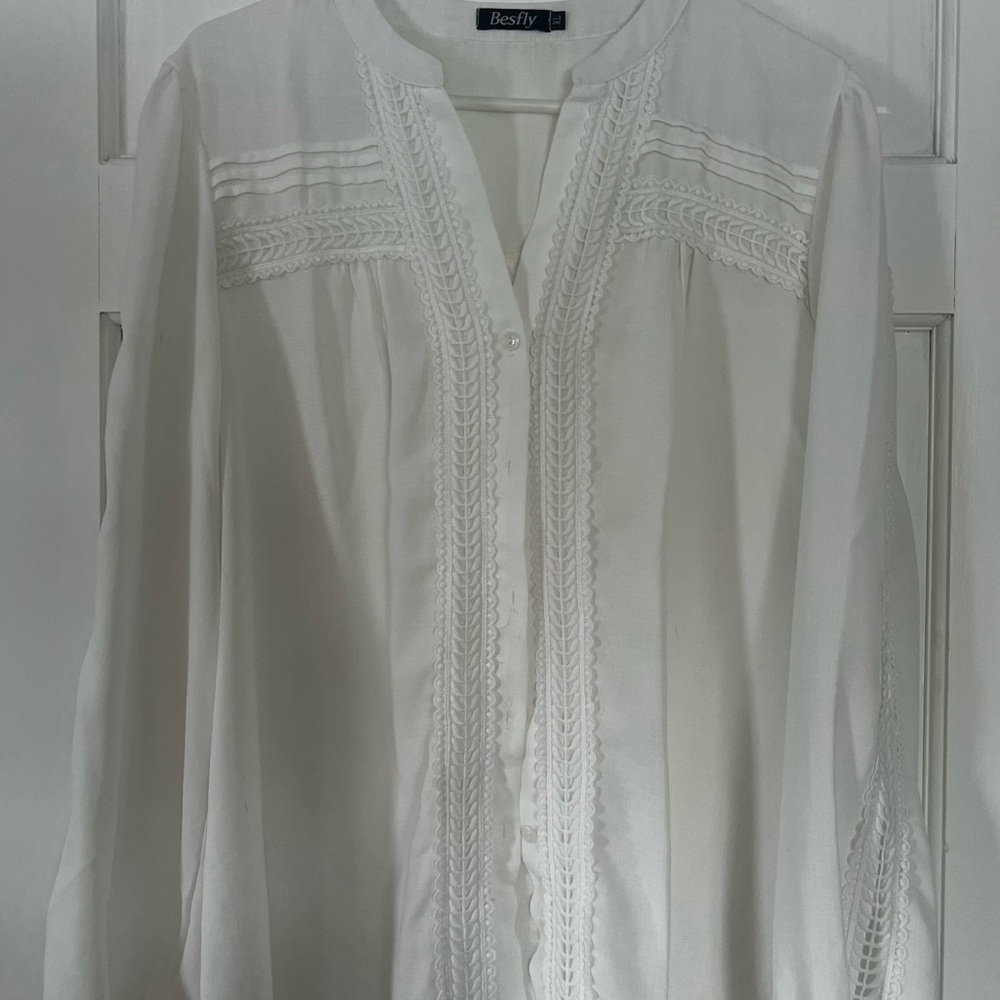 Women's White Button Down Shirt